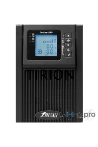 Источник бесперебойного питания PowerMan Online 1000 PLUS (1000ВА/800Вт, Online-Double conversion/LCD Display/USB/Software/RJ11/45,RS-232)