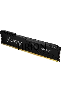 Оперативная память Kingston Fury Beast, DDR4, 16GB (1x16GB), 3600MHz, CL18, с радиатором, черный
