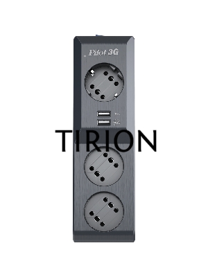 Сетевой фильтр Surge protector Pilot 3G 3xGP euro outlets, 10А/2.2кВа, 2xUSB, 3m, black