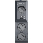 Сетевой фильтр Surge protector Pilot 3G 3xGP euro outlets, 10А/2.2кВа, 2xUSB, 3m, black