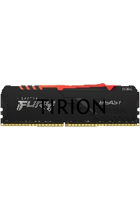 Оперативная память Kingston Fury Beast, DDR4, 16GB (1x16GB), 3200MHz, CL16, с радиатором, RGB, чёрный