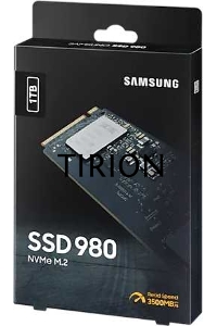 Накопитель SSD Samsung 980, 1000GB, PCIe 3.0 x4, M.2 2280, NVMe, R/W 3500/3000