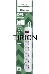 Сетевой фильтр Defender DFS 151 1,8 м, белый, 6 розеток