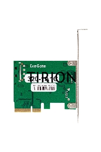 Контроллер ExeGate EXE-320-1A1C (PCI-E x4 v3.0, USB3.2 Gen2 1xType-A + 1xType-C ext., SuperSpeed+ скорость до 10 Гбит/с, разъем доп.питания, ASMedia Chipset ASM1142)