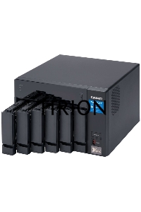 Сетевое хранилище без дисков SMB QNAP TVS-672XT-i3-8G 6-Bay NAS, Intel Core i3-8100T 4-core 3.1 GHz Processor, 8GB DDR4 RAM (max 32GB RAM), 6x 2.5