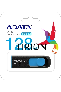 Флеш диск 128GB ADATA UV128, USB 3.0, черный/синий