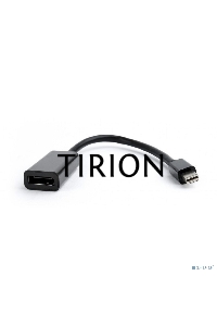 Переходник miniDisplayPort - DisplayPort, Cablexpert A-mDPM-DPF-001, 20M/20F, длина 16см, черный, пакет