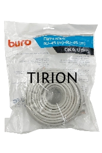Патч-корд Buro Basic UTP 4 пары cat6 CCA molded 20м серый RJ-45 (m)-RJ-45 (m)