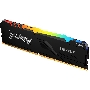 Оперативная память Kingston Fury Beast, DDR4, 16GB (1x16GB), 3200MHz, CL16, с радиатором, RGB, чёрный