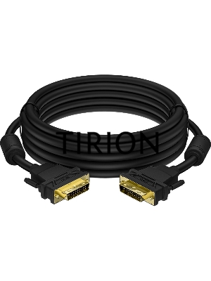 Кабель Greenconnect GCR-DM2DMC2-7.0m PROF 7.0m DVI-D, черный, GOLD, ферритовые кольца, OD 8.5mm, 28 AWG, DVI/DVI, 25M/25M, двойной экран