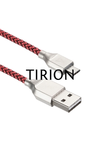 Кабель USB ACD-Titan MicroUSB ~ USB-A Нейлон, 1м, красно-черный (ACD-U927-M1R)