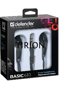 Наушники Defender Basic-610 кабель 1,1 м черный