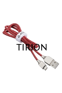Кабель USB ACD-Titan MicroUSB ~ USB-A Нейлон, 1м, красно-черный (ACD-U927-M1R)