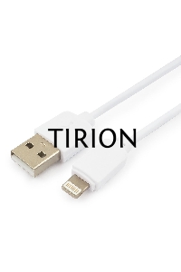 Кабель USB Гарнизон GCC-USB2-AP2-1M-W AM/Lightning, для iPhone5/6/7, IPod, IPad, 1м, белый, пакет