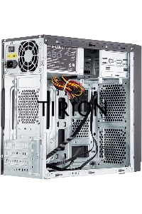 Компьютерный корпус с блоком питания 450Вт. Case Foxline FL-702, mATX, 1x5.25EXT, 1x3.5EXT, 2x3.5INT, 2xUSB2.0, HDA, w/o FAN, w/450W ATX PSU, w/1.2m EU pwr cord