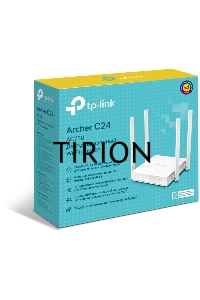 Роутер беспроводной TP-Link Archer C24 AC750 10/100BASE-TX белый