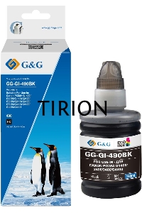 Чернила G&G GG-GI-490BK GI-490 черный пигментный 140мл для Canon Pixma G1400/G2400/G3400/G4400