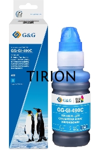 Чернила G&G GG-GI-490C GI-490 голубой 70мл для Canon Pixma G1400/G2400/G3400/G4400