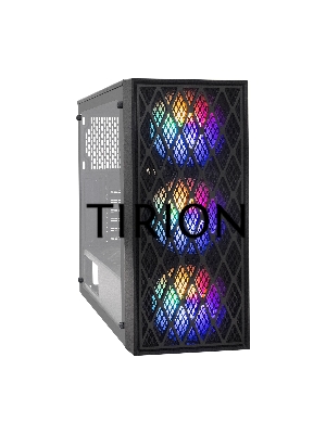 Компьютерный корпус Miditower ExeGate EVO-8243 (ATX, без БП, 2*USB+1*USB3.0, черный, 3 вент. с RGB подсветкой, боковая панель - закаленное стекло)