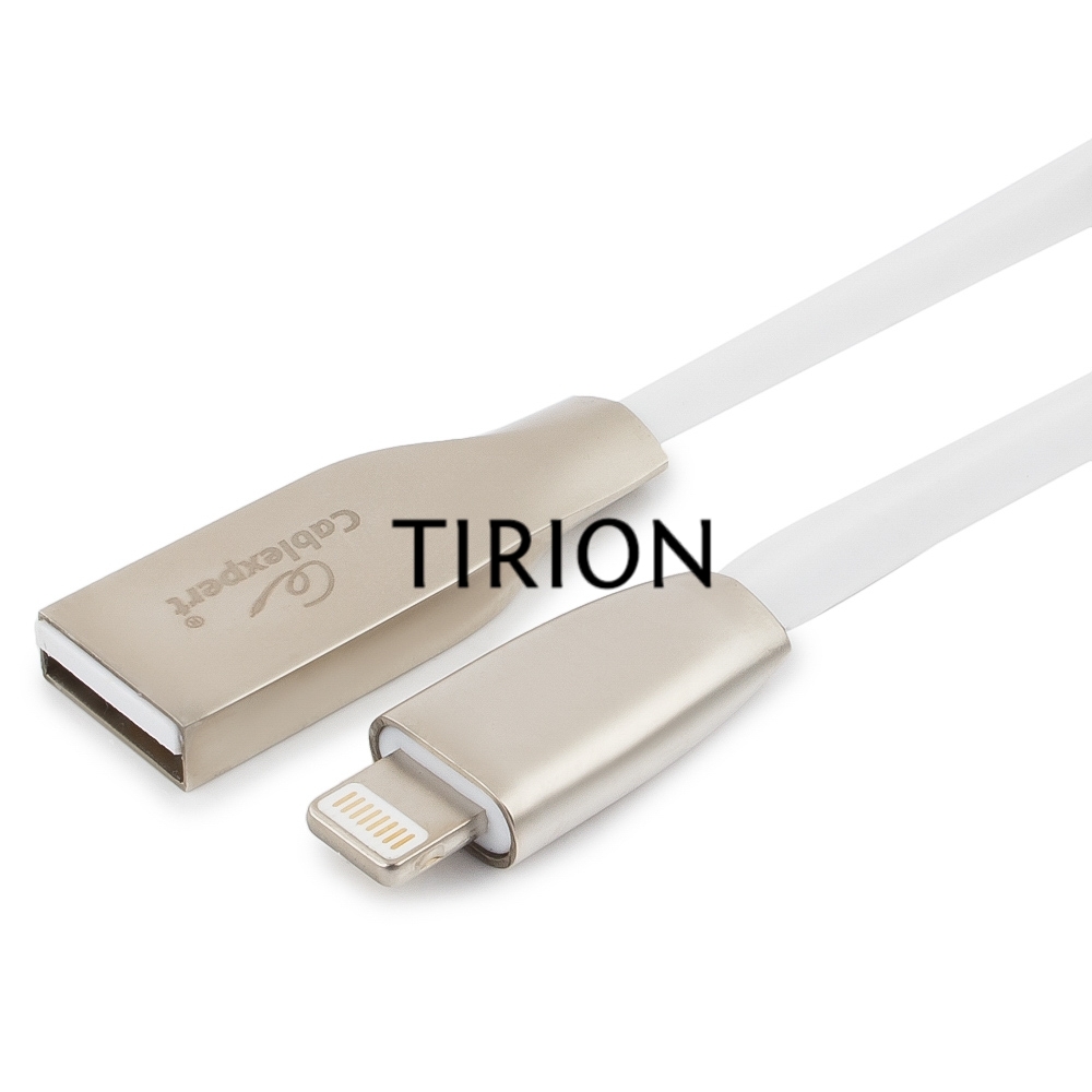Кабель Cablexpert для Apple CC-G-APUSB01W-0.5M, AM/Lightning, серия Gold, длина 0.5м, белый, блистер