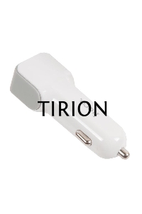 Автомобильное зарядное устройство HOCO z23 grand style dual-port car charger set with lightning cable, белый