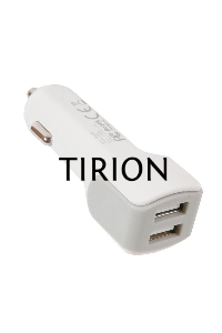 Автомобильное зарядное устройство HOCO z23 grand style dual-port car charger set with lightning cable, белый