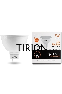 Светодиодная лампа Gauss 13517 LED Elementary MR16 GU5.3 7W 530lm 3000K 1/10/100 0
