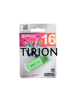 Флеш диск Silicon Power 16Gb Helios 101 SP016GBUF2101V1N USB2.0 зеленый