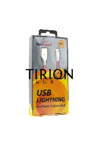Кабель Cablexpert для Apple CC-G-APUSB01R-1M, AM/Lightning, серия Gold, длина 1м, красный, блистер