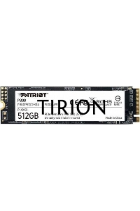 Накопитель SSD Patriot P300, 512GB, PCIe 3.0 x4, M.2 2280, NVMe, R/W 1700/1200