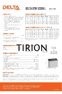 Батарея Delta DTM 12200 L (200 А\ч, 12В) свинцово- кислотный аккумулятор