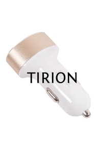 Автомобильное зарядное устройство HOCO z26 high praise dual port car charger with digital display, белый