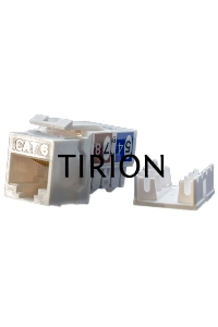 Вставка Keystone Jack Hyperline KJ9-8P8C-C6-90-WH RJ-45(8P8C), категория 6, белая