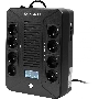 Источник бесперебойного питания SMARTWATT UPS SAFE PRO LCD 800 черный 800/480 ВА/Вт, напольный/настенный, линейно-интерактивный, LCD дисплей, Shuko CEE7/4 - 8 шт. (4 шт. с резервным питанием, 4 шт. - сетевой фильтр)
