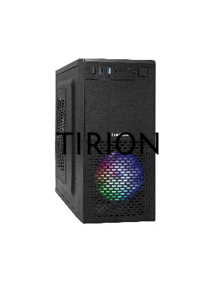 Компьютерный корпус Minitower ExeGate mEVO-7807 (mATX, без БП, 1*USB+1*USB3.0, черный 1x12см с RGB подсветкой)
