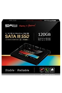 Накопитель SSD Silicon Power Slim S55, 120GB, SATA III, 2.5