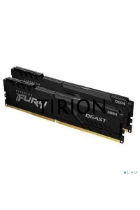 Оперативная память Kingston Fury Beast, DDR4, 16GB (2x8GB), 3600MHz, CL17, с радиаторами, черный