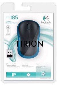 Мышь беспроводная Logitech M185 синий, 1000 dpi, радиоканал, USB, кнопки - 3