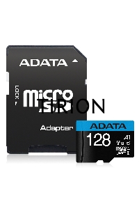 Флеш карта Micro SecureDigital 128Gb ADATA AUSDX128GUICL10A1-RA1 {MicroSDXC Class 10 UHS-I, SD adapter}