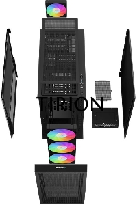 Компьютерный корпус DeepCool CH560 Black (R-CH560-BKAPE4-G-1) (ATX, без БП, 2хUSB, с окном)