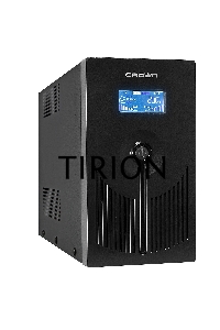 Источник бесперебойного питания CROWN 800VA/450W, металл, 1x12V/9AH, розетки 3*EURO+1*IEC bybass, трансформатор AVR 145-280V, LCD дисплей, съёмный кабель 1.2м, фильтр телефонной и ethernet линии RJ11/45, защита батареи, от перегрузки, от КЗ