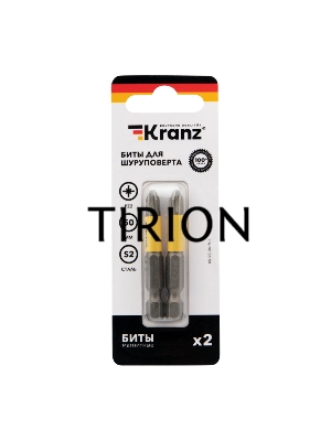 Бита для шуруповерта KRANZ PZ2х50 мм (2 шт./уп.)