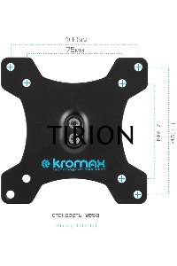Кронштейн Kromax OFFICE-20 black, 1 шт/уп. Кр. алюм. настол. для мон. 17